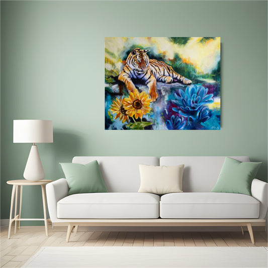 La force paisible | Techniques mixtes et huile 24"x30"