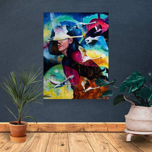 Retrouver les siens | Techniques mixtes et huile 48"x36"