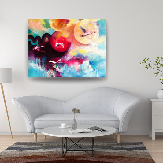 Rose des vents | Techniques mixtes et huile 30"x40"