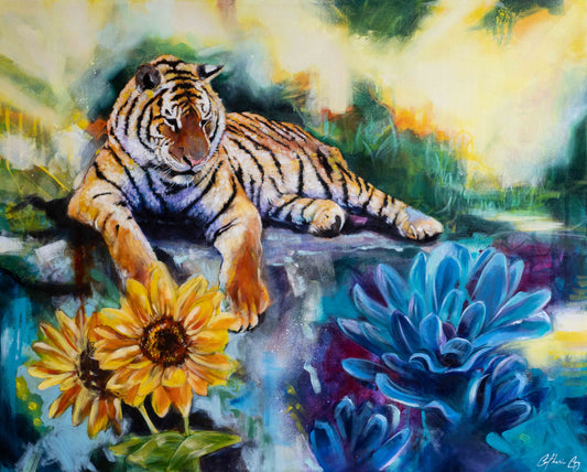 La force paisible | Techniques mixtes et huile 24"x30"