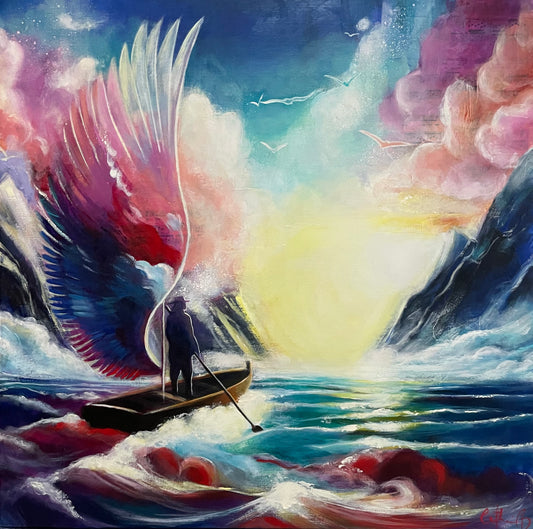 Barcarolle | Techniques mixtes et huile 24"x24"