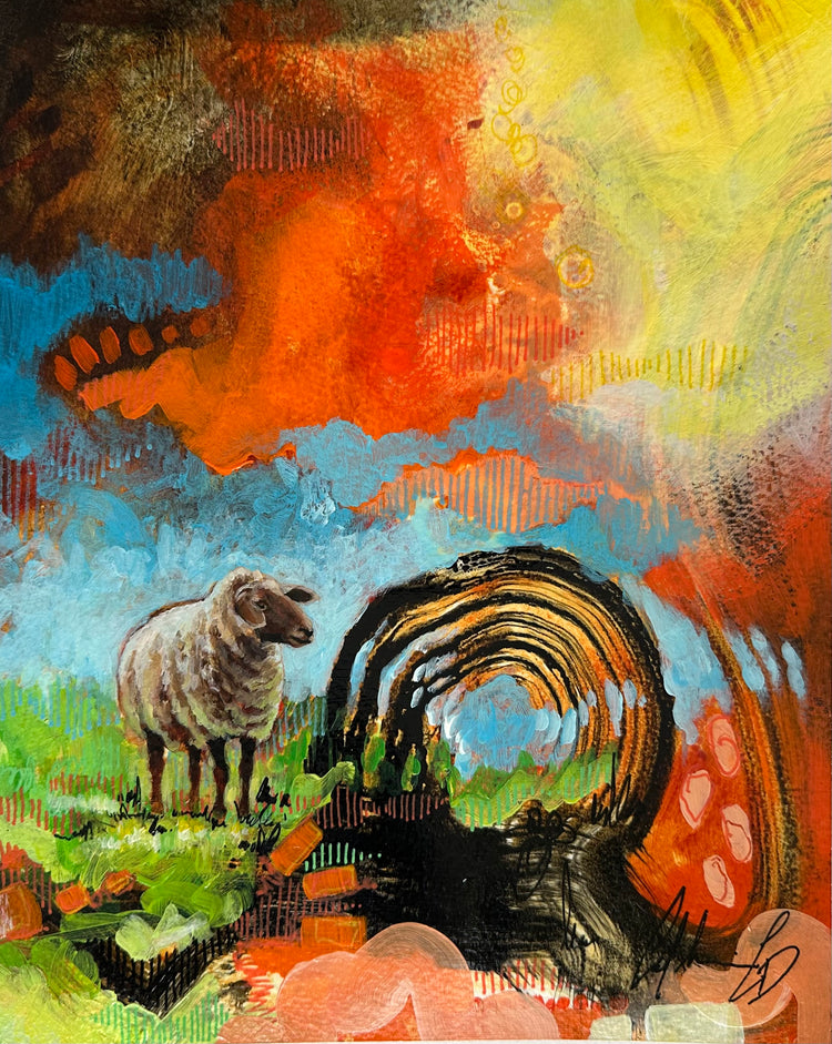 Fragment II | Acrylique sur papier 10 x 8