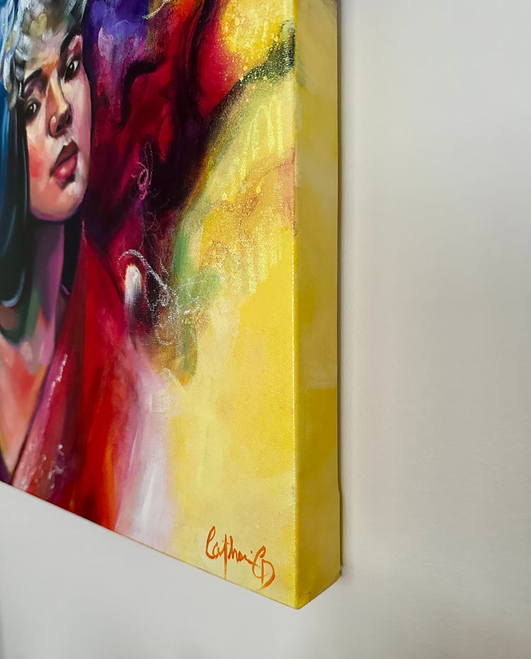Fière d'être moi | Techniques mixtes et huile 24"x18"
