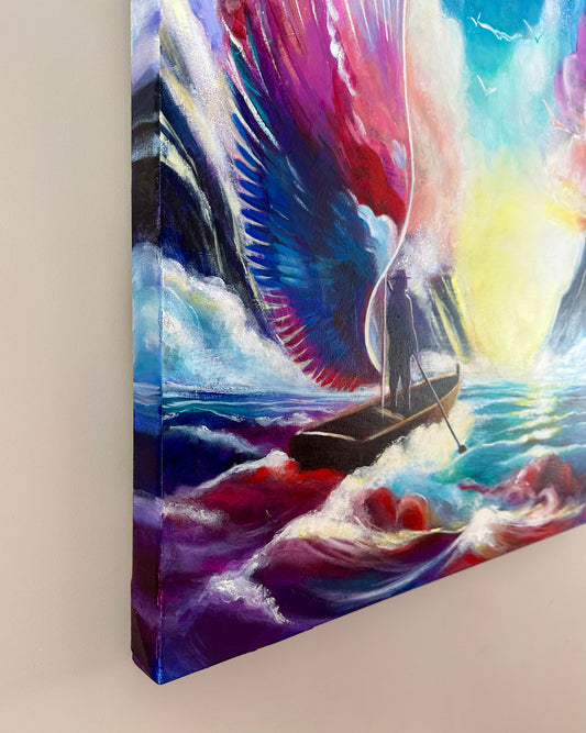 Barcarolle | Techniques mixtes et huile 24"x24"