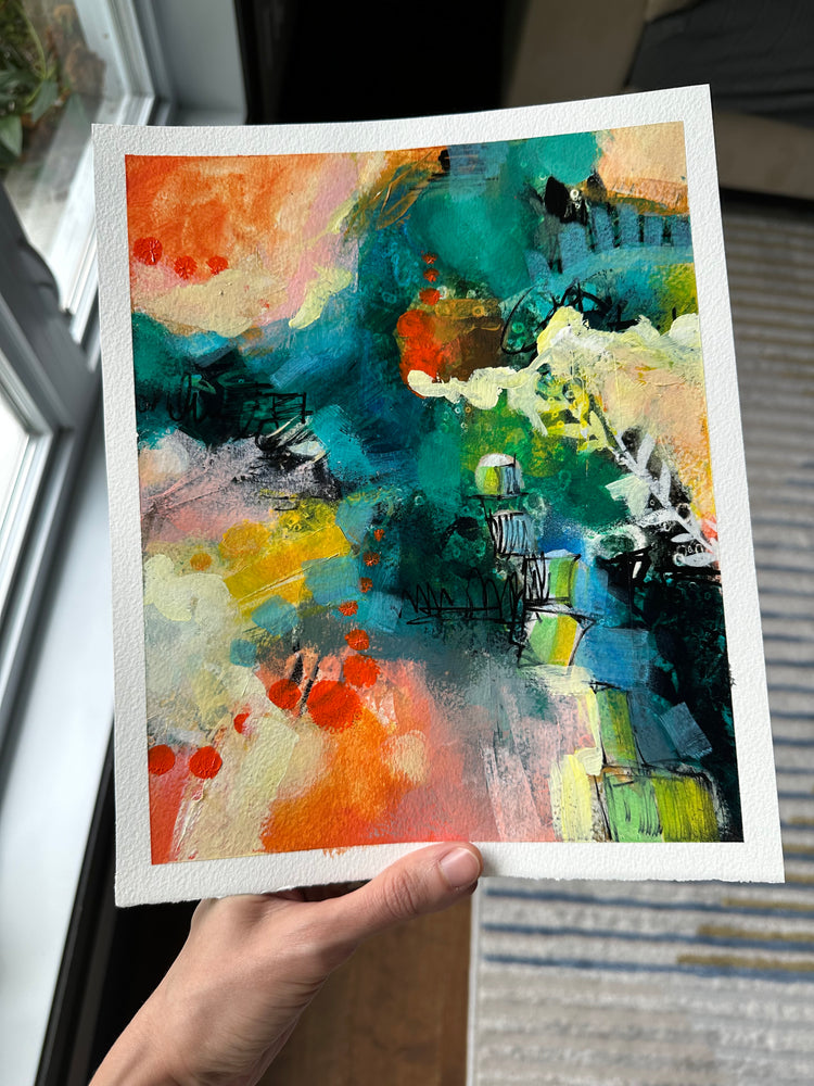 Étude # 18 | techniques mixtes sur papier 10 x 8