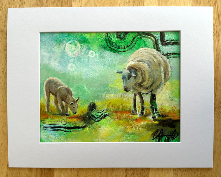 Bienveillance | techniques mixtes sur papier 8 x 10