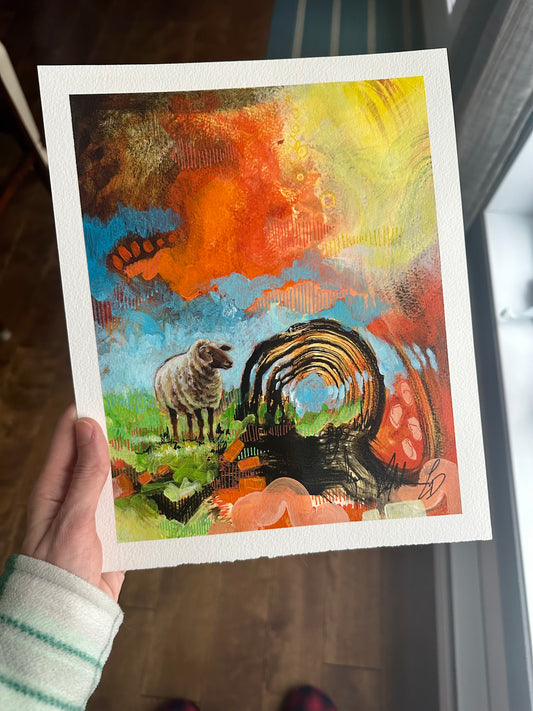 Fragment II | Acrylique sur papier 10 x 8