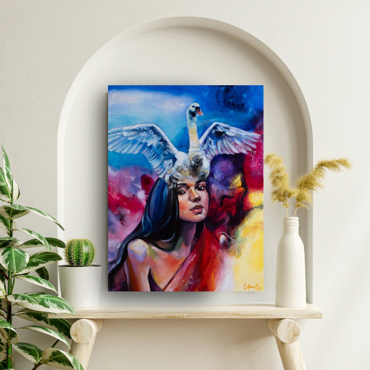 Fière d'être moi | Techniques mixtes et huile 24"x18"