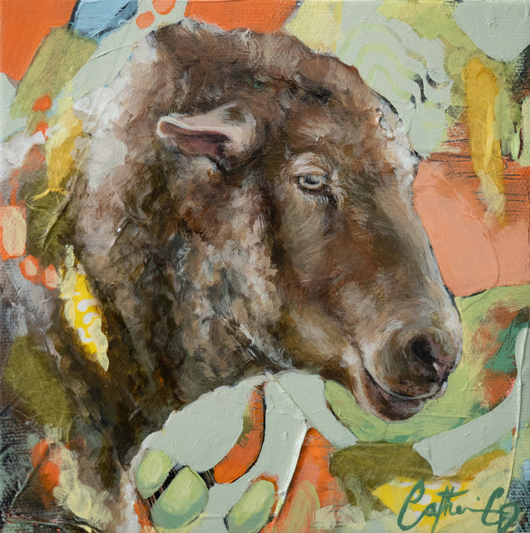 Portrait de Sparkles | Techniques mixtes 6x6