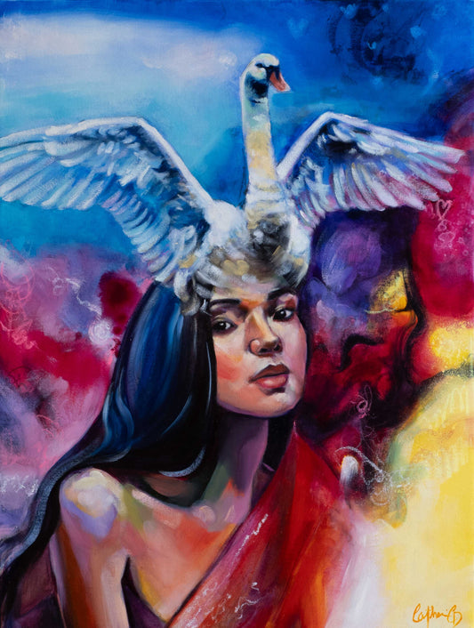 Fière d'être moi | Techniques mixtes et huile 24"x18"