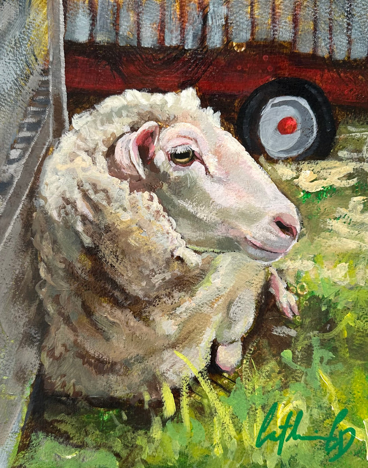 Portrait #3 de Cécile | Acrylique sur papier 10 x 8