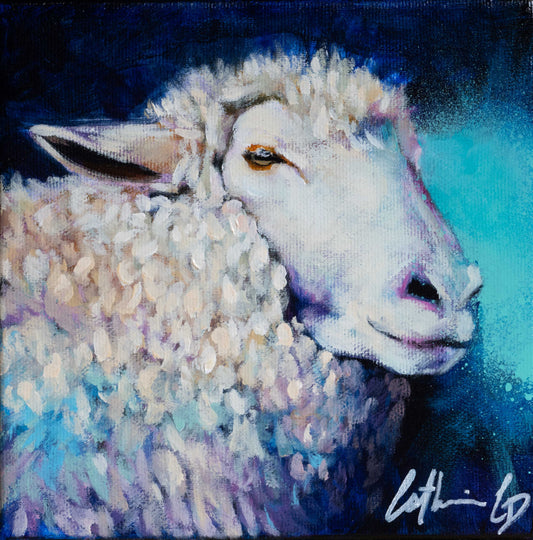 Portrait de Cécile | Acrylique 6"x6"