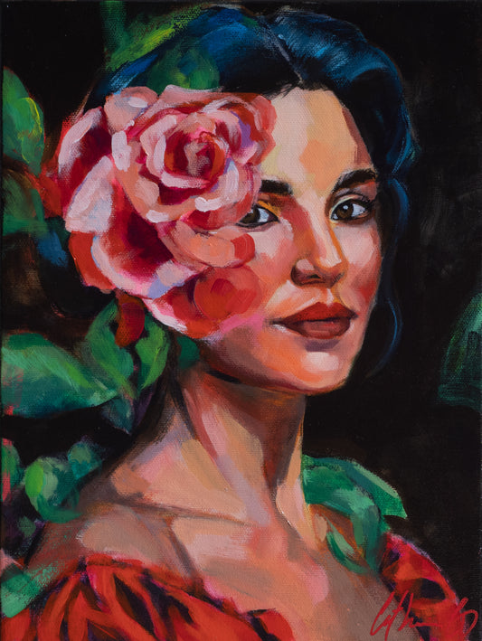 Sous l'ombre de la canopée | Acrylique 12"x9"