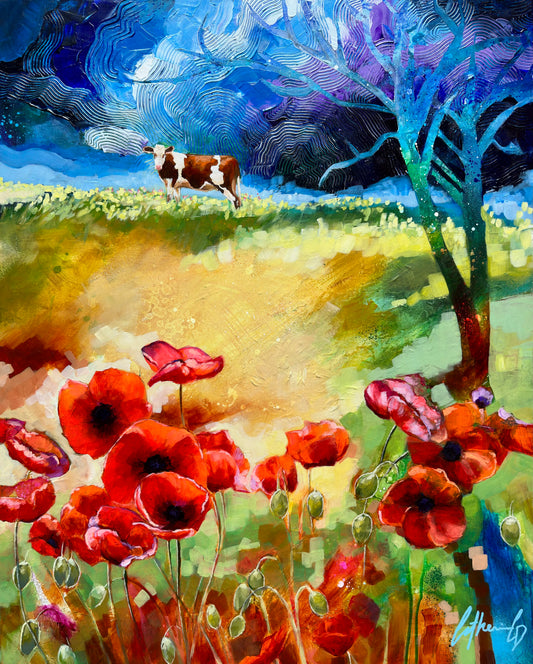 Un jour d'été | Techniques mixtes 30"x24"