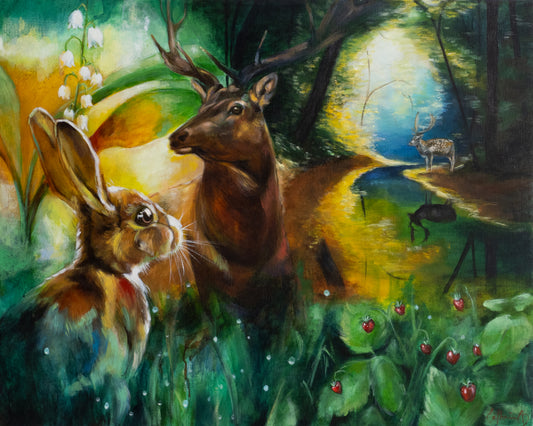 Villanelle | Techniques mixtes et huile 24"x30"