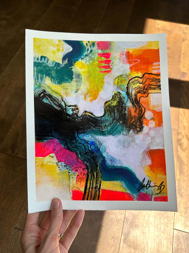 Étude # 7 | techniques mixtes sur papier 10 x 8