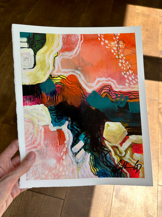 Étude # 8 | techniques mixtes sur papier 10 x 8