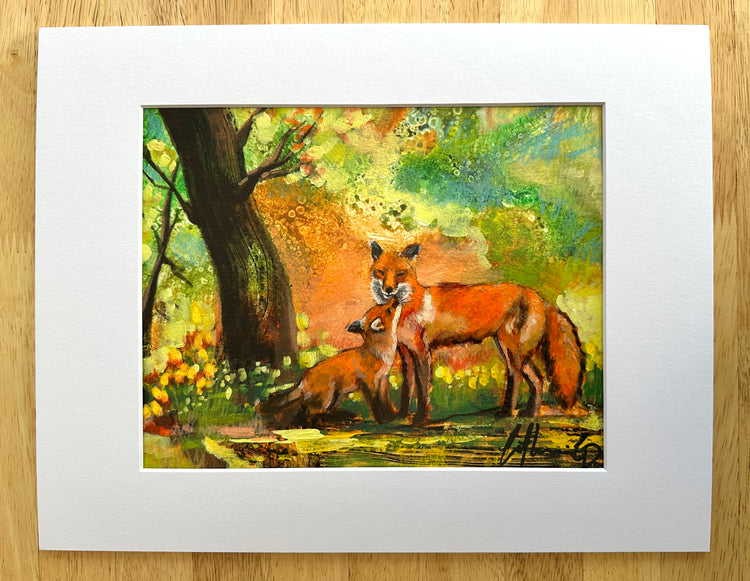 Tendresse | techniques mixtes sur papier 8 x 10