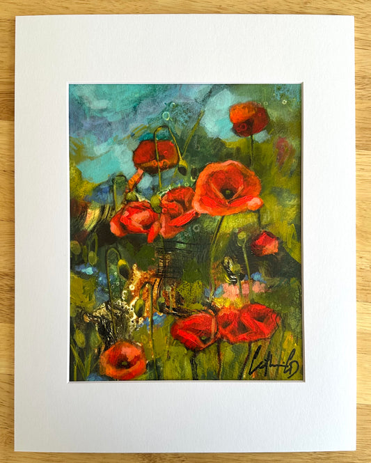 Rouge tendre | techniques mixtes sur papier 10 x 8