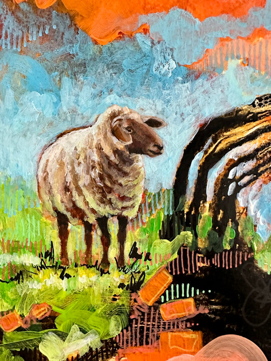 Fragment II | Acrylique sur papier 10 x 8