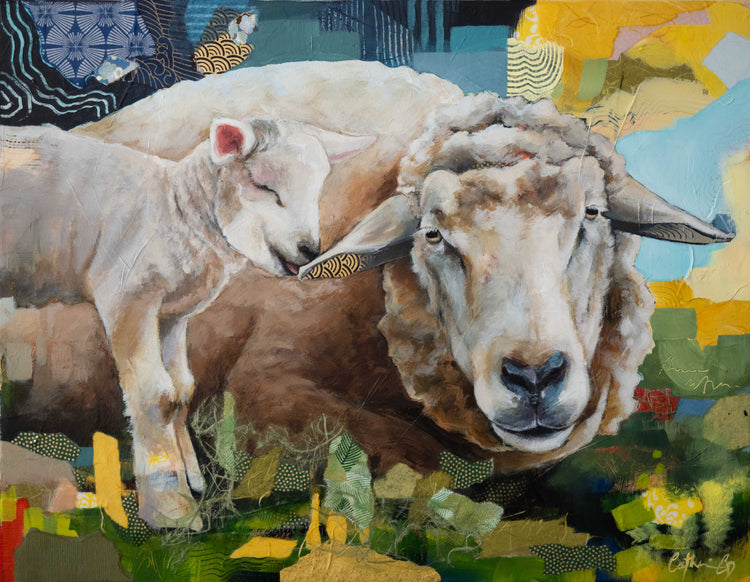 Auprès de toi | Techniques mixtes 14x18